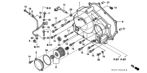 XR250R Крышка картера правая