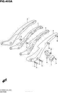 VL1500B Рама задняя часть