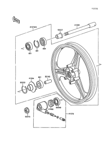 EX400 Переднее колесо
