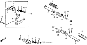 XL350R Подножки
