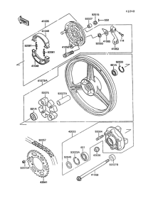 EX400 Задняя ступица колеса
