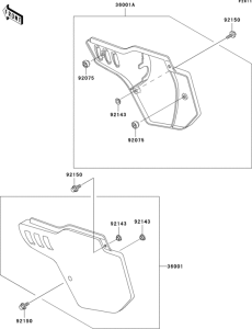 KX500 Боковые обтекатели