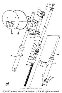 YZ80A Передняя вилка