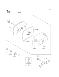 ZR550 Задний фонарь