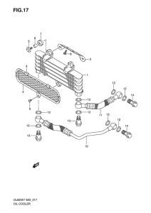DL650 (ABS) Масляный радиатор