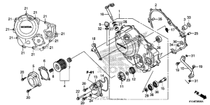 CBR250R Крышка картера правая