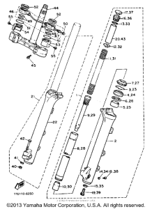 XV1100AC Передняя вилка