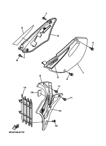 YZ85LW Боковая крышка