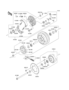 VN800 Заднее колесо / цепь