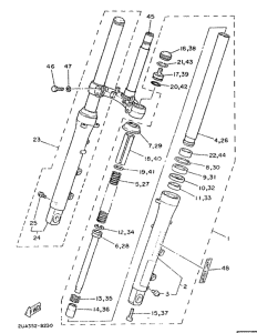 RD350LC Передняя вилка