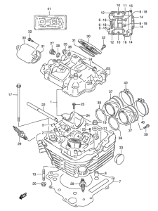 DR800 Головка цилиндров