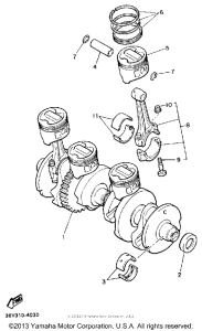 FJ1200W Коленчатый вал и Поршень