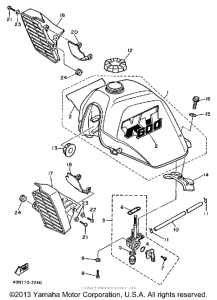XT600TC (CA ED.) Топливный бак