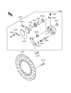 BN125 Передний тормоз