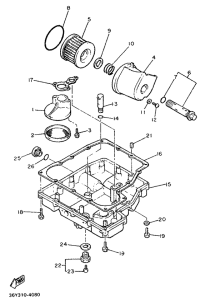 FJ1200 Filtro de aceite