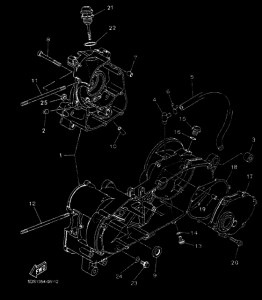 YP125E YP125R Картер двигателя