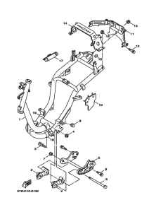 XC125V YJ125X Frame comp