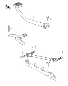 KZ1000 Педаль тормоза