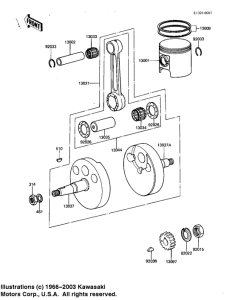 KDX80 Crankshaft / piston