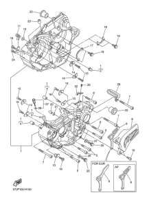 WR450F Картер двигателя