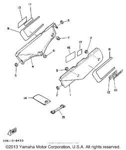 XT350U Боковые обтекатели