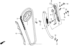 CB125T Цепь ГРМ