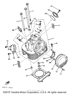 XT250J Головка цилиндров