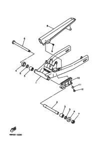 XJ600S XJ600SG Задний рычаг и подвеска