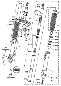  Вилка передней оси