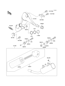 KX125 Глушитель