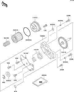 KLX300R Масляный насос