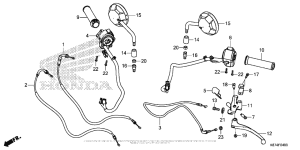 CMX300 Handle Lever + Switch + Cable + Mirror