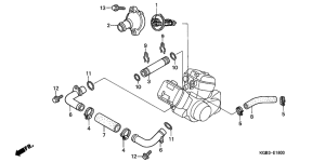 VT125 Water hose connection