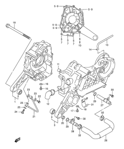 AN125 Картер двигателя