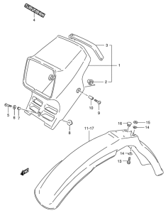 TS125 Headlamp cover  front fender