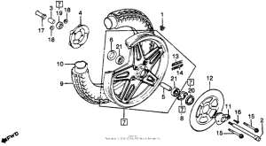 CB750 Cb750l front wheel