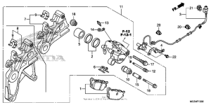 NC700X Задний суппорт