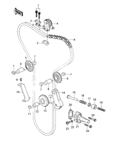 KZ1000 Цепь грм / натяжное устройство