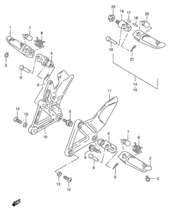 RG125 Подножки