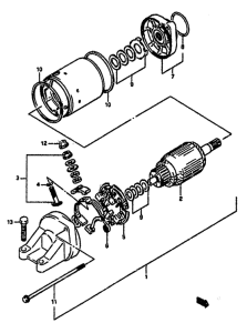 GSX-R1100 Стартерный мотор