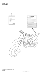 RM-Z450 Label (Rm-Z450L3 E03)