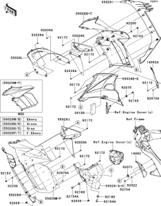 ZX1000 Обтекатель цепнральный