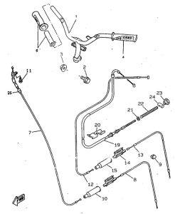 CW50RS Steering handle. cable