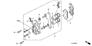 CBF150 Передний суппорт