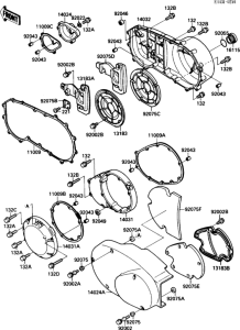 VN1500 Крышки двигателя