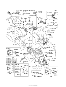 ZX1400 Топливный бак