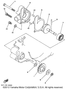 YZ125F1 Водяной насос