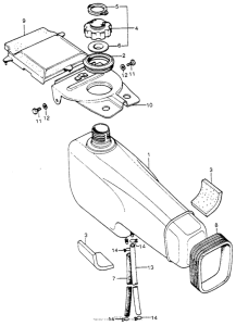 CT70 Топливный бак