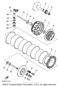 YZ125K Сцепление