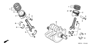 VT750CA Вал коленчатый